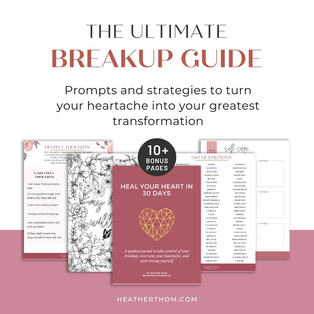 heal your heart in 30 days guided journal by heather thom counselling